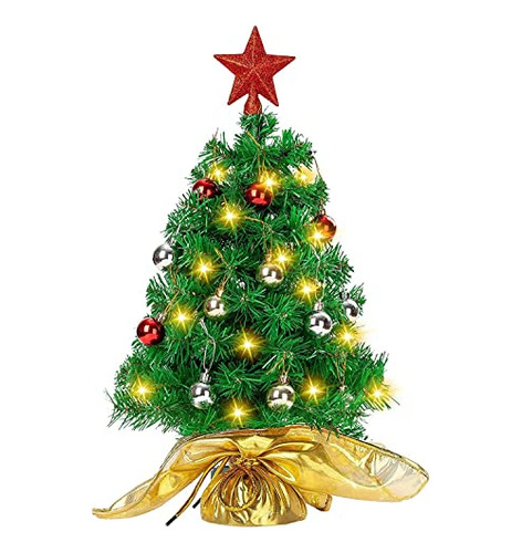 Árbol Navidad Artificial 23'' Led Batería Adornos Decoración