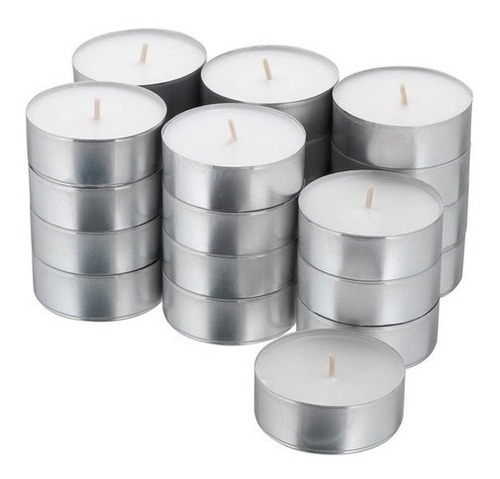 Velas Pack X 50 Con Latitas P/hornito Colores Noche S/aroma