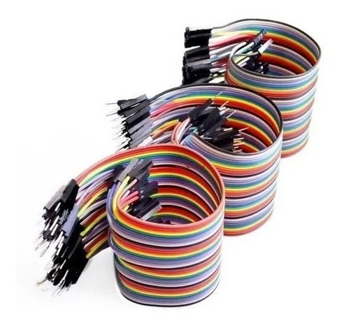 Kit Cabo Jumper Mxm + Mxf + Fxf 120 Unidades 20cm Arduino