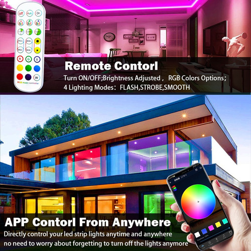 Fita Led 5050 Rgb Wifi Led Colorida 15m Para Quarto