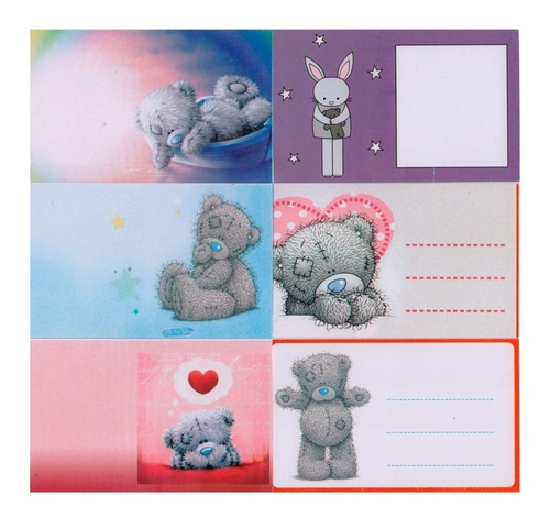 Imagen 7 de 10 de Tarjetas Minipersonales X240 Ositos Osos Tarjetitas