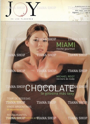 Revista Joy N° 14_mayo 2002: Nicole Neumann: Chocolate Sexy