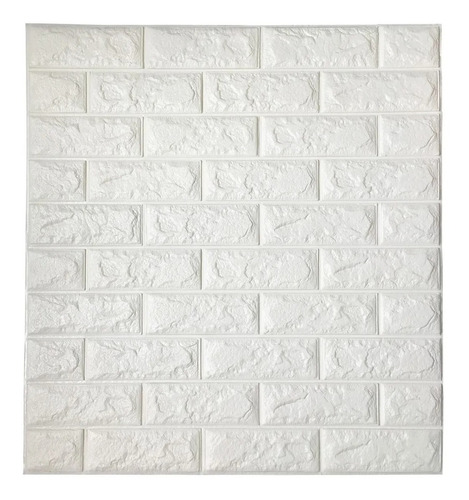 Pack 10 Lamina Papel Mural Pared 3d Ladrillo Blanco