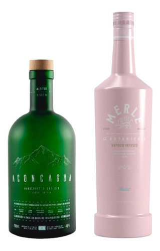 Combo Gin Aconcagua Verde 750ml + Gin Merle 750ml - Gobar®