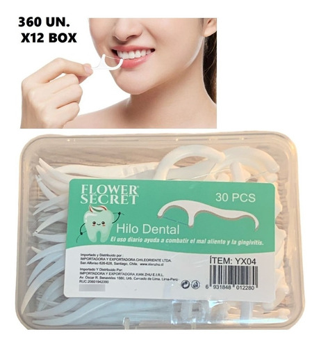 Palillo Hilo Seda Dental Limpieza Interdental 360pcs