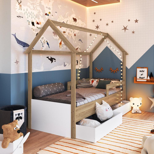 Cama Infantil Montessoriana Com Gavetões Inferiores Aveiro