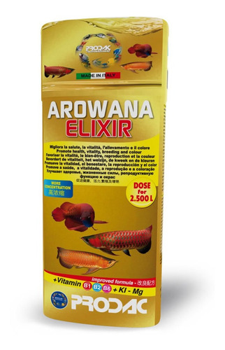 Arowana Elixir Prodac 500ml Suplemento Vitaminico Arowanas