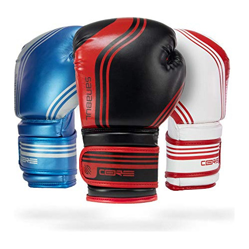 Guantes De Boxeo Sanabul Core (negro/rojo, 16 Oz)