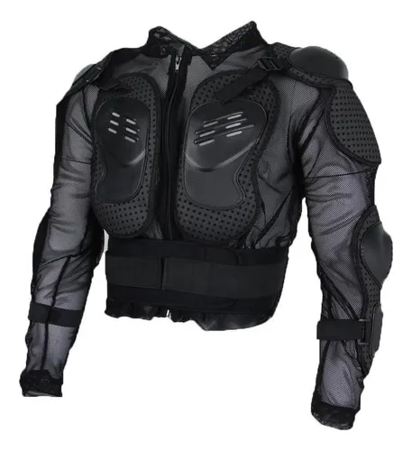 Chaqueta Protectora De Cuero Negro Para Hombre Racing Armor