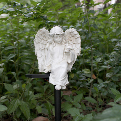 Estatua De Jardín Solar, Figura De Ángel, Decoración