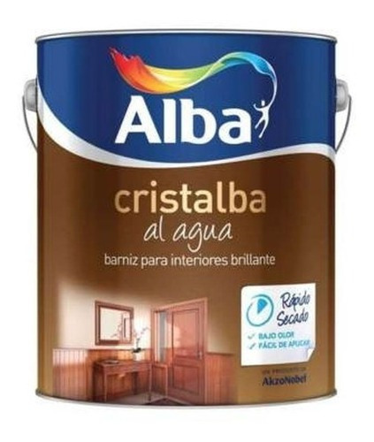 Cristalba Barniz Al Agua Brillante 4lt Pintumm