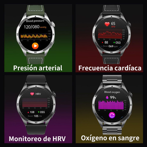 Blood Sugar Smart Watch 2024 Bezel Steel Black Reloj inteligente para hombre