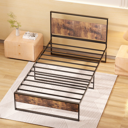 Base De Cama Hogar Muebles Con Respaldo 1 Plaza 205x102x34cm