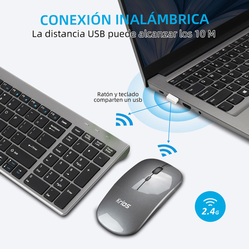 Z Teclado Y Mouse Krios K95 Español Inalámbrico Kit Teclado