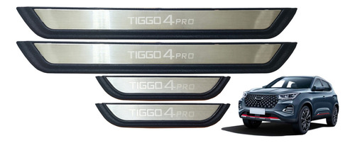 Moldura De Puertas Estribos Para Chirey Tiggo 4 Pro