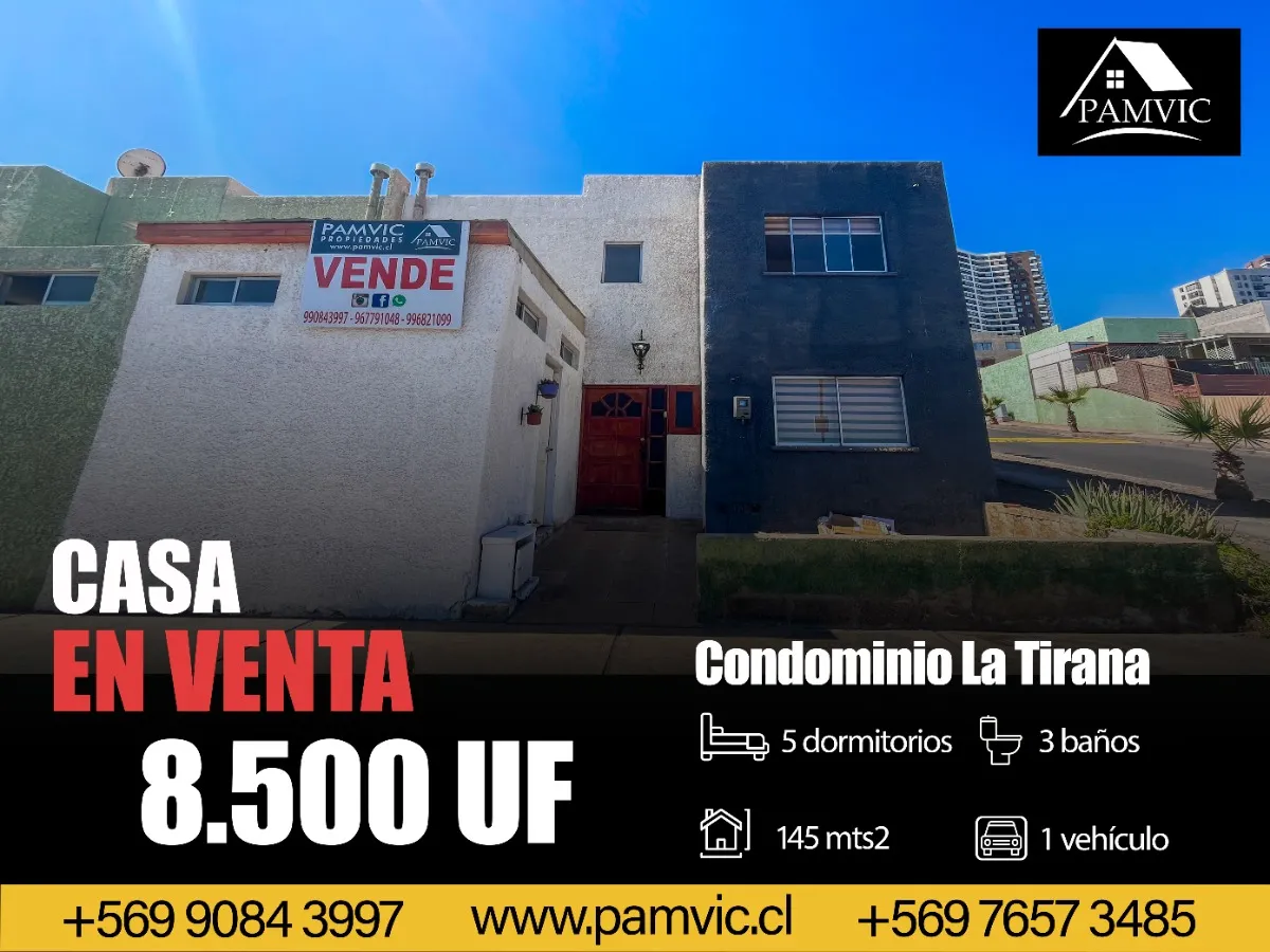 Imagen 1 de 19 de Casa En Venta En Condominio La Tirana