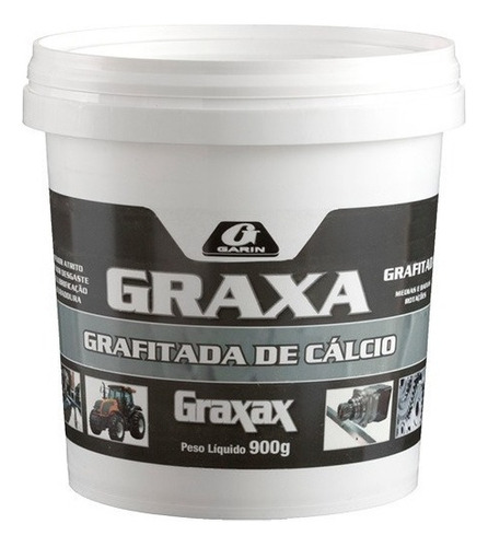 Graxa Grafitada Cálcio Cinza Uso Geral - Pote C/ 900g Garin