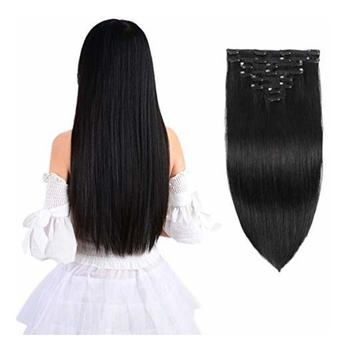 Extensiones De Cabello - 14  Remy Clip In Hair Extensions Hu