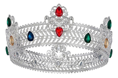 Sweetv Silverreycrown For Men, Medieval Prince Crown Para