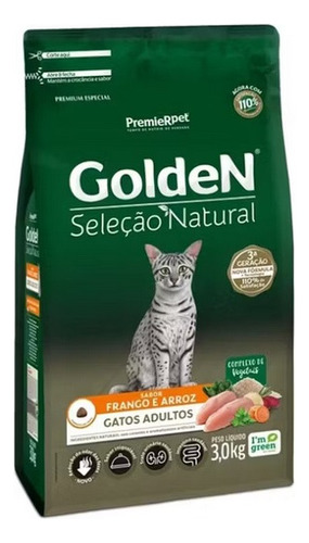 Premier Golden Selec Natural Gatos Adultos Pollo Arroz 3 Kg