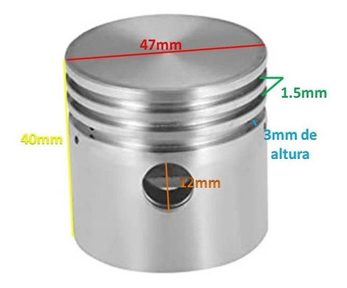 Cilindro Y 3 Juntas Compresor Para Niwa Lusqtoff 2.5hp 50l