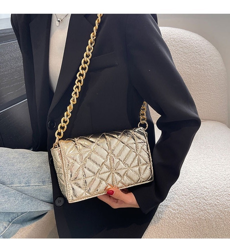 Cartera Dorada De Hombro Moda 2023