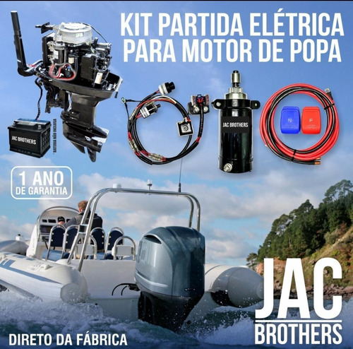 Kit Partida Elétrica P/ Motor Popa Tohatsu 25 Hp (s/ Parcela