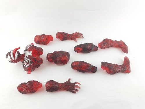 Figura Muñeco Juguete Spiderman Carnage Rojo Desarmable 14cm