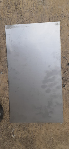Retazo De Lámina De Acero Maté De 1mm Medida 115x50