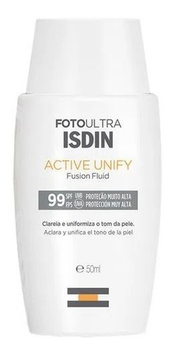 Clareador E Protetor Solar Isdin Active Unify Sem Cor Fps99