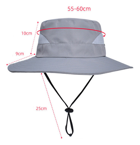 Sombrero Con Ala Ancha Protección Solar Transpirable Unisex