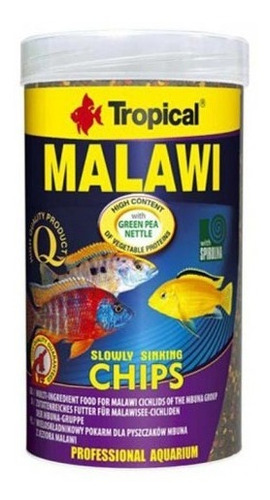 Alimento Para Ciclidos Malawi Con Spirulina En Chips  130gr