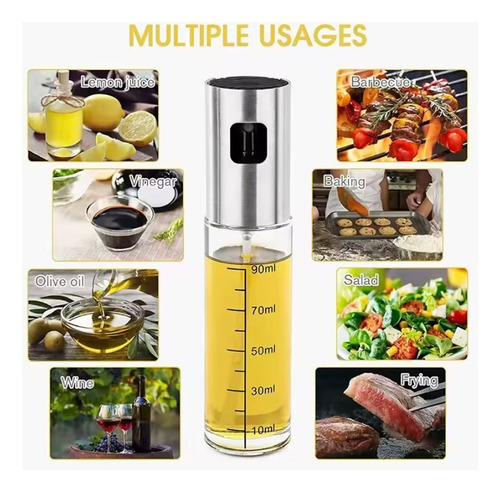 Rociador Dispenser De Aceite Spray Vinagre Recargable