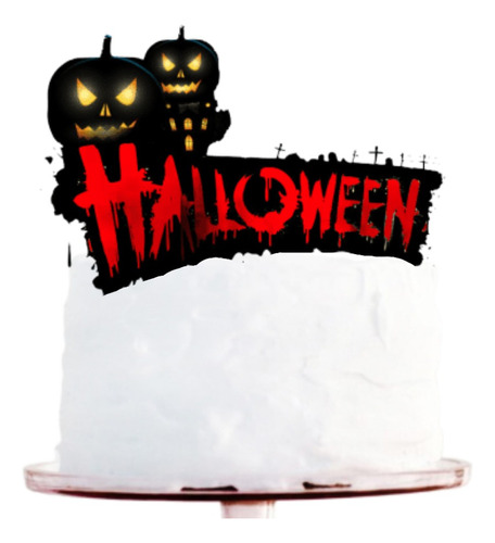 Para Tortas Adorno Halloween Happy Cake Topper  