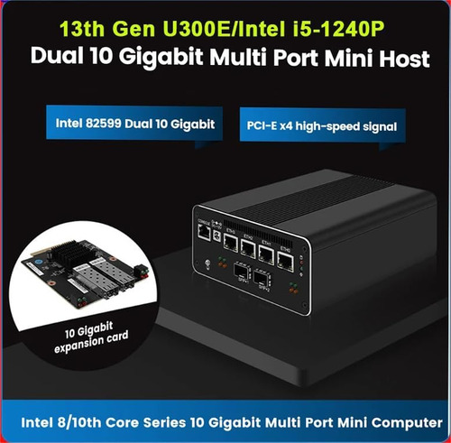 Hkuxzr Firewall Mini Pc, Intel Pentium 8505 Quad Core 10g*2