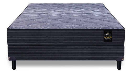 King Koil Colchon Y Sommier Devon 2 Plazas Y Media 140x190x26 Resortes Bonnell Firme Gris Oscuro