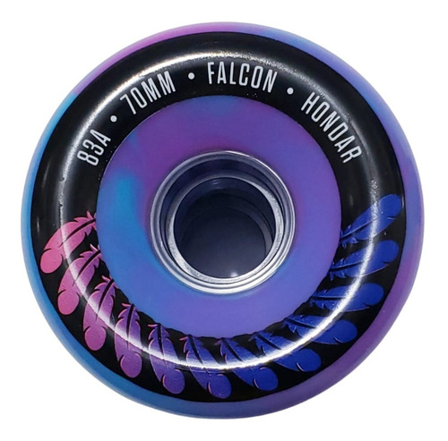 Imagem 2 de 5 de Roda Longboard Hondar Falcon 70mm 83a Bicomposição Azul