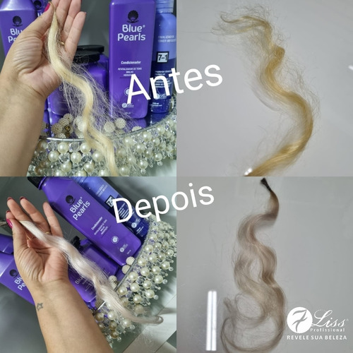 Kit Matizador Linha Blue Pearls + Brind Leave-in Para Cabelo