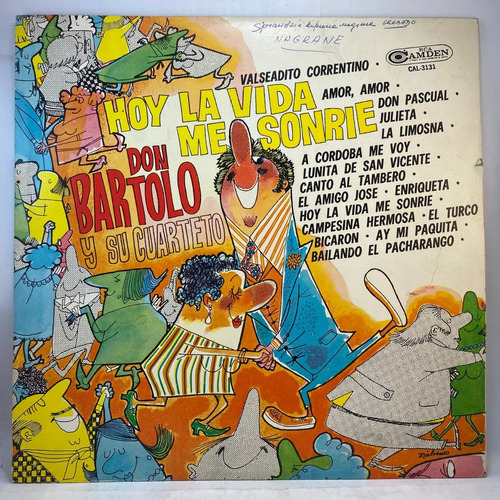 Don Bartolo Cuarteto - Hoy La Vida Me Sonrie - Vinilo Lp