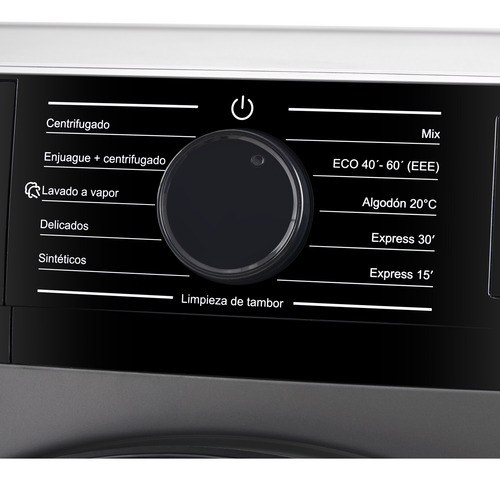 Lavarropa Kanji Home 8kg Inverter Kjh-wmcfsl Gris 1200rpm