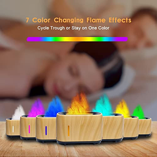 Humidificador Difusor De Llama Romanplux 7 Colores De Llama,