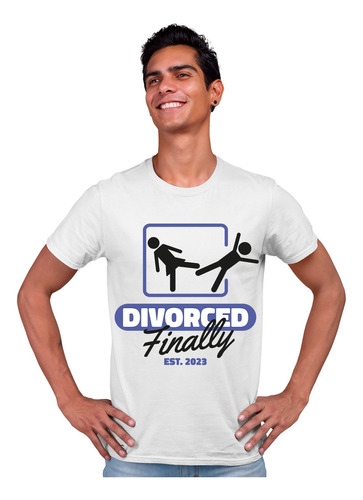 Playera Moda - Hombre - Divorced Finally - Parejas Amor