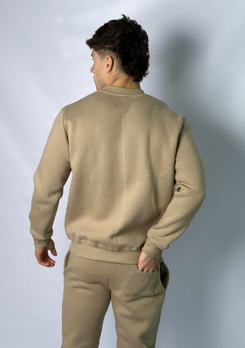 Buzo Cuello Redondo Liso Hombre Frisa Invisible Premium