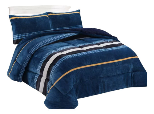 Cobertor King Plush Para Invierno Con Chiporro De Diseños