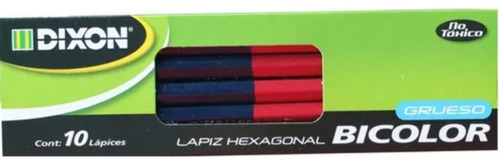 1 Caja De Lapiz Bicolor Grueso Dixon 2200 Hexag