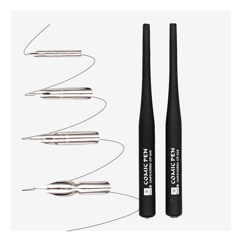 Plumines Dibujo Manga Comic Pen Anime Plumas Caligrafia Negro
