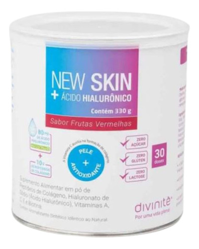 New Skin +ácido Hialurônico Frutas Vermelhas 330 Gr