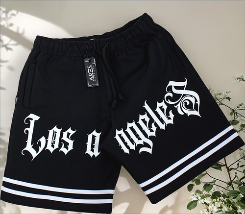 Bermuda Short Deportiva Estampada Ares Hombre Algodón