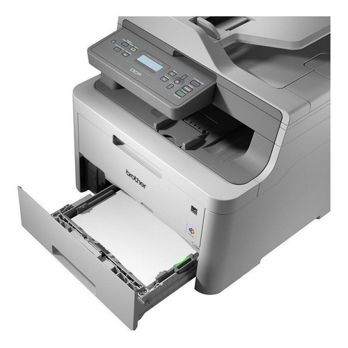 Imagen 3 de 3 de Impresora a color multifunción Brother DCP-L3551CDW con wifi blanca y gris 220V - 240V
