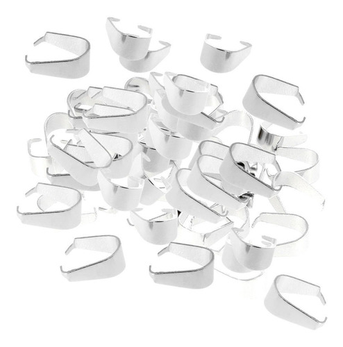 500 Plata Pinch Bails Colgantes Collar Joyería Diy